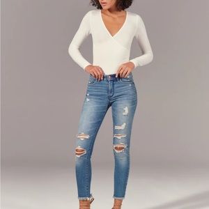 A&F Super Skinny Low Rise Jeans